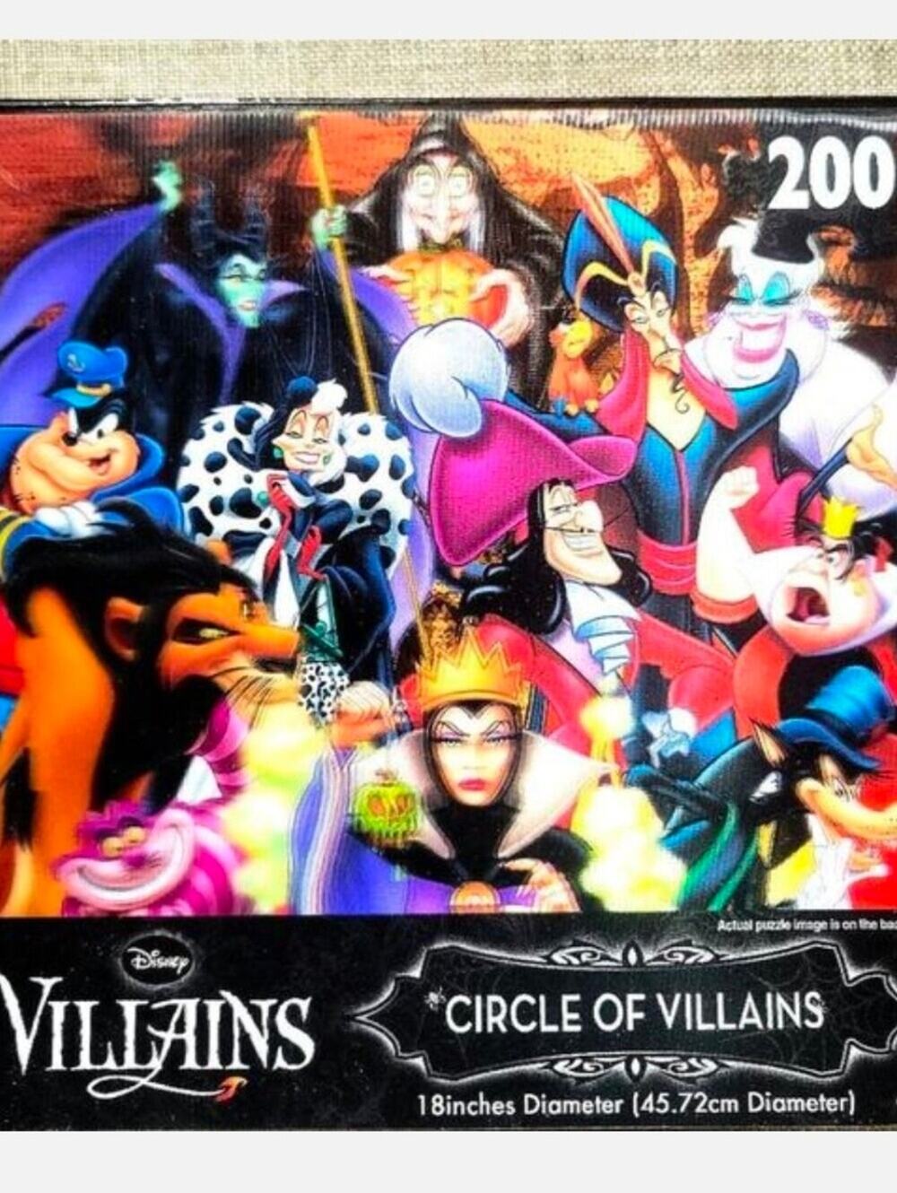 Disney Villains Circle Art Puzzle - 3d 200 Pieces